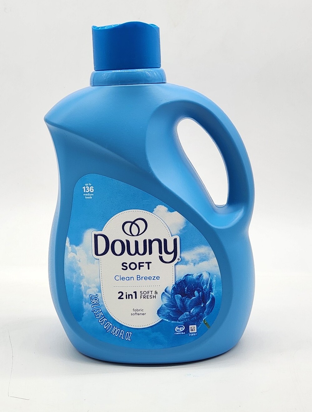 Downy Soft Clean Breeze 2 In 1 Soft & Fresh Fabric Softener 100 Fl oz. New
